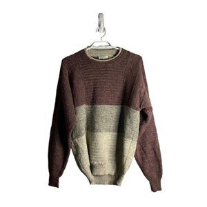 Bugatchi Uomo Men's Wool Knit Color Block Crewneck Sweater